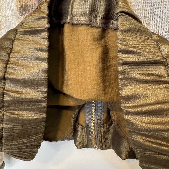 ZARA | Jewel Tone Color Block Satin Sheen Zip Up Hooded Coat Bomber Jacket - Picture 12 of 16